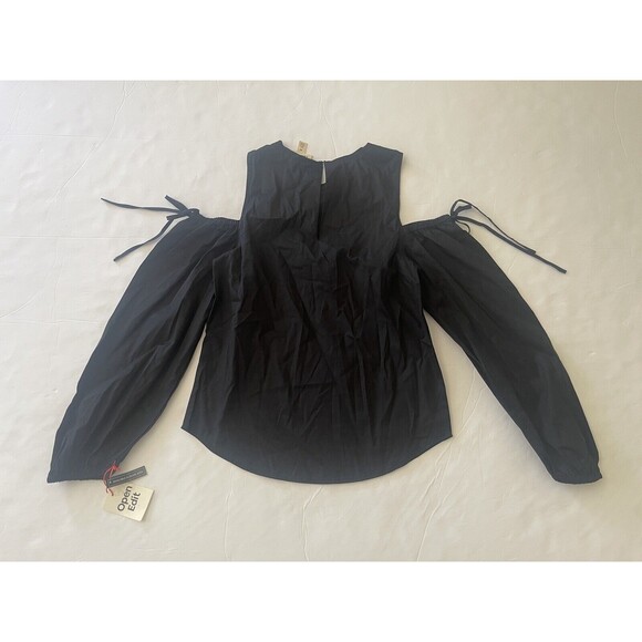 Open Edit Off The Shoulder Black Long Sleeve‎ Top Size XS New With Tags - Picture 7 of 8